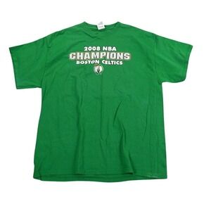 Boston Celtics 2008 NBA Champions Delta T Shirt Men XL Green 17X Banners Goat